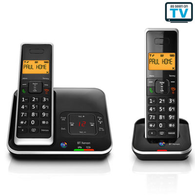 BT Xenon 1500 Cordless Telephone with Answering Machine – Twin Handsets